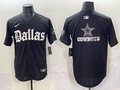 Men’s Dallas Cowboys black team blank baseball jersey