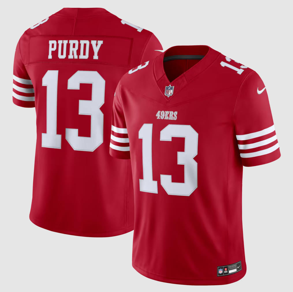 Mens San Francisco 49ers #13 Brock Purdy Nike Scarlet F.U.S.E. Vapor Limited Jersey