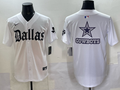 Men’s Dallas Cowboys white team blank baseball jersey