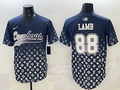 Men’s Dallas Cowboys #88 LAMB fashion navy baseball jersey