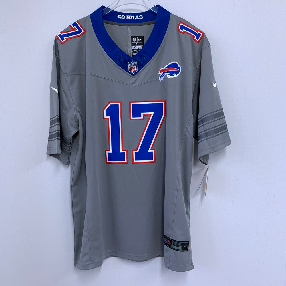 Mens Buffalo Bills #17 Josh Allen Nike Gray Nickel City Vapor F.U.S.E. Limited Jersey