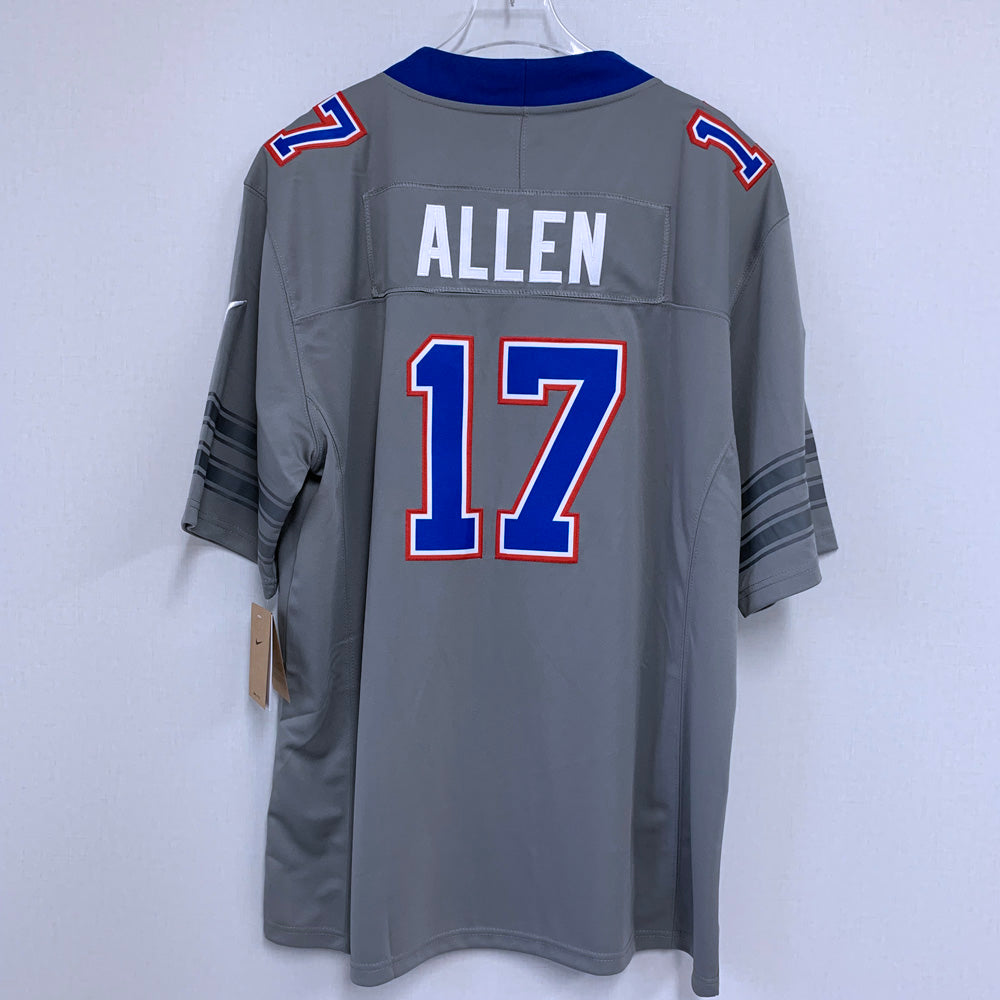 Mens Buffalo Bills #17 Josh Allen Nike Gray Nickel City Vapor F.U.S.E. Limited Jersey