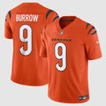 Men’s Cincinnati Bengals #9 Joe Burrow Nike Orange Alternate 2023 F.U.S.E. Vapor Limited Jersey