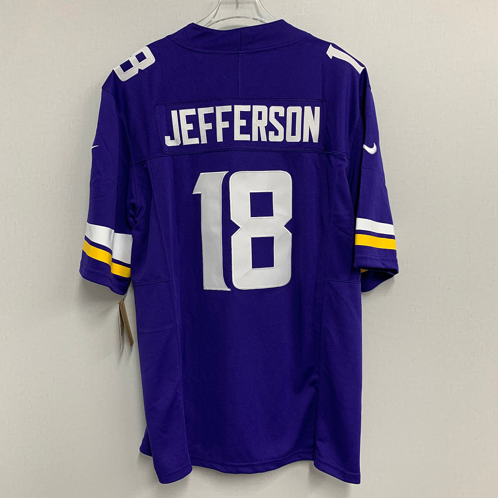 Men’s Minnesota Vikings #18 Justin Jefferson Nike Purple F.U.S.E. Vapor Limited Jersey