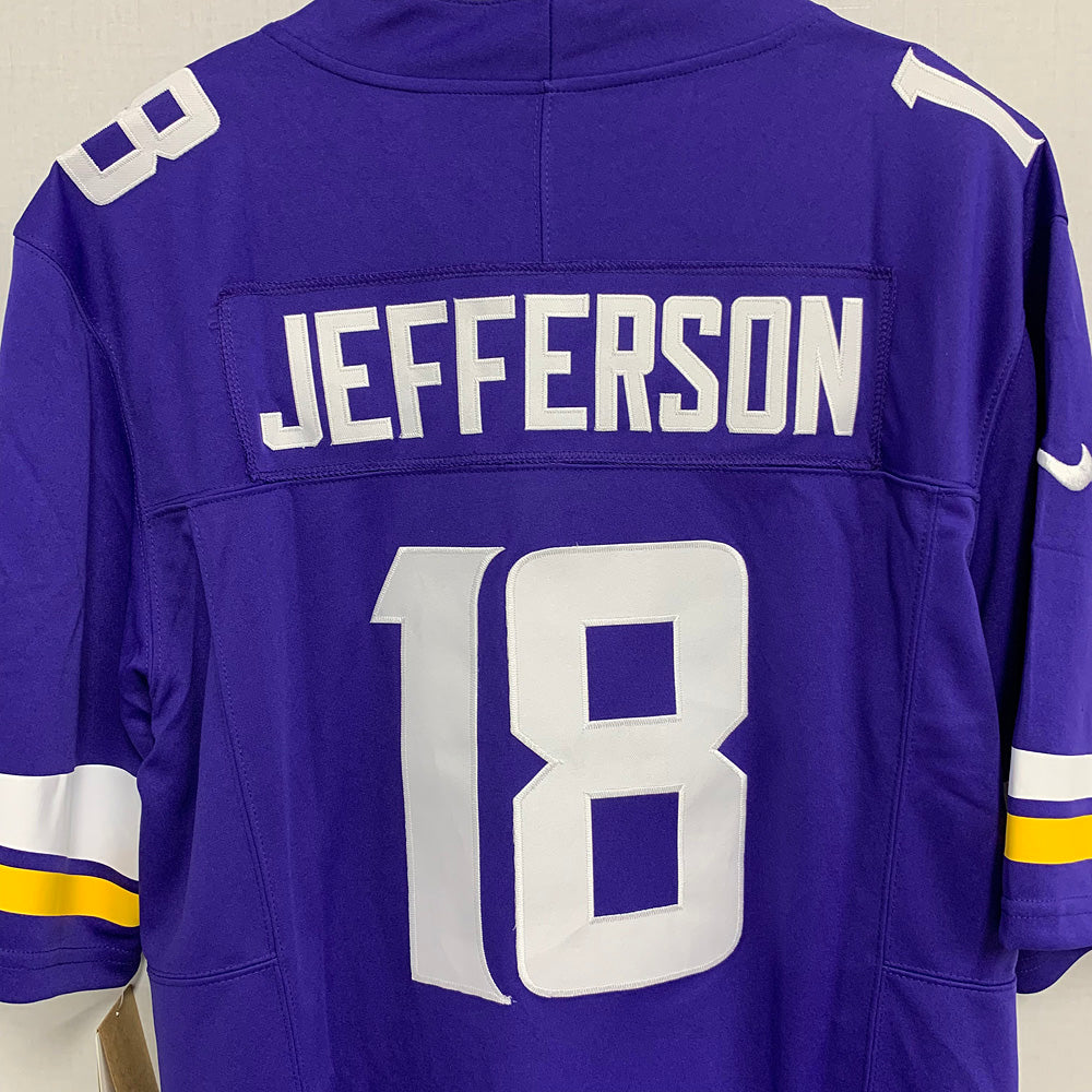 Men’s Minnesota Vikings #18 Justin Jefferson Nike Purple F.U.S.E. Vapor Limited Jersey
