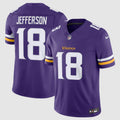 Men’s Minnesota Vikings #18 Justin Jefferson Nike Purple F.U.S.E. Vapor Limited Jersey
