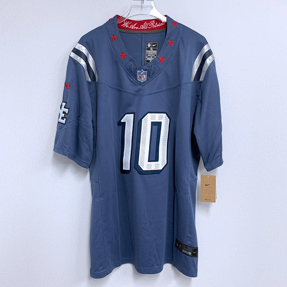 Mens New England Patriots #10 Drake Maye Storm Blue Rivalries Collection F.U.S.E. Limited Jersey