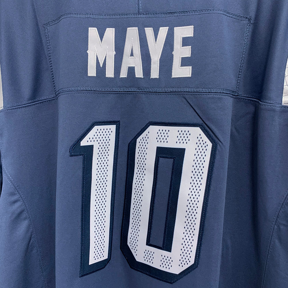 Mens New England Patriots #10 Drake Maye Storm Blue Rivalries Collection F.U.S.E. Limited Jersey