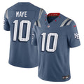 Mens New England Patriots #10 Drake Maye Storm Blue Rivalries Collection F.U.S.E. Limited Jersey