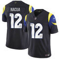 Men’s Los Angeles Rams #12 Puka Nacua Black 2025 F.U.S.E. “Rivalries” Vapor Limited Stitched Football Jersey