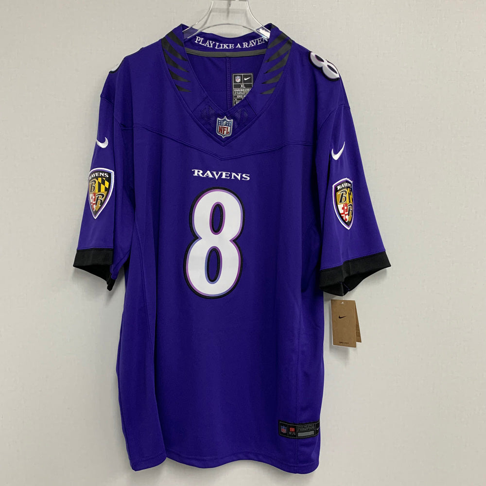 Men’s Baltimore Ravens #8 Lamar Jackson Nike Purple 2026 Next Flight Vapor F.U.S.E. Limited Jersey