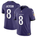 Men’s Baltimore Ravens #8 Lamar Jackson Nike Purple 2026 Next Flight Vapor F.U.S.E. Limited Jersey