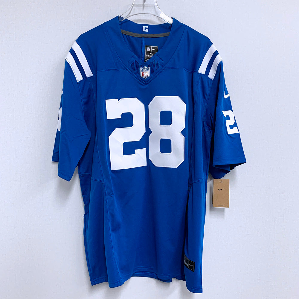 Men’s Indianapolis Colts #28 Jonathan Taylor Nike Royal Vapor F.U.S.E. Limited Jersey