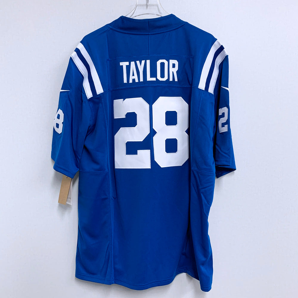 Men’s Indianapolis Colts #28 Jonathan Taylor Nike Royal Vapor F.U.S.E. Limited Jersey