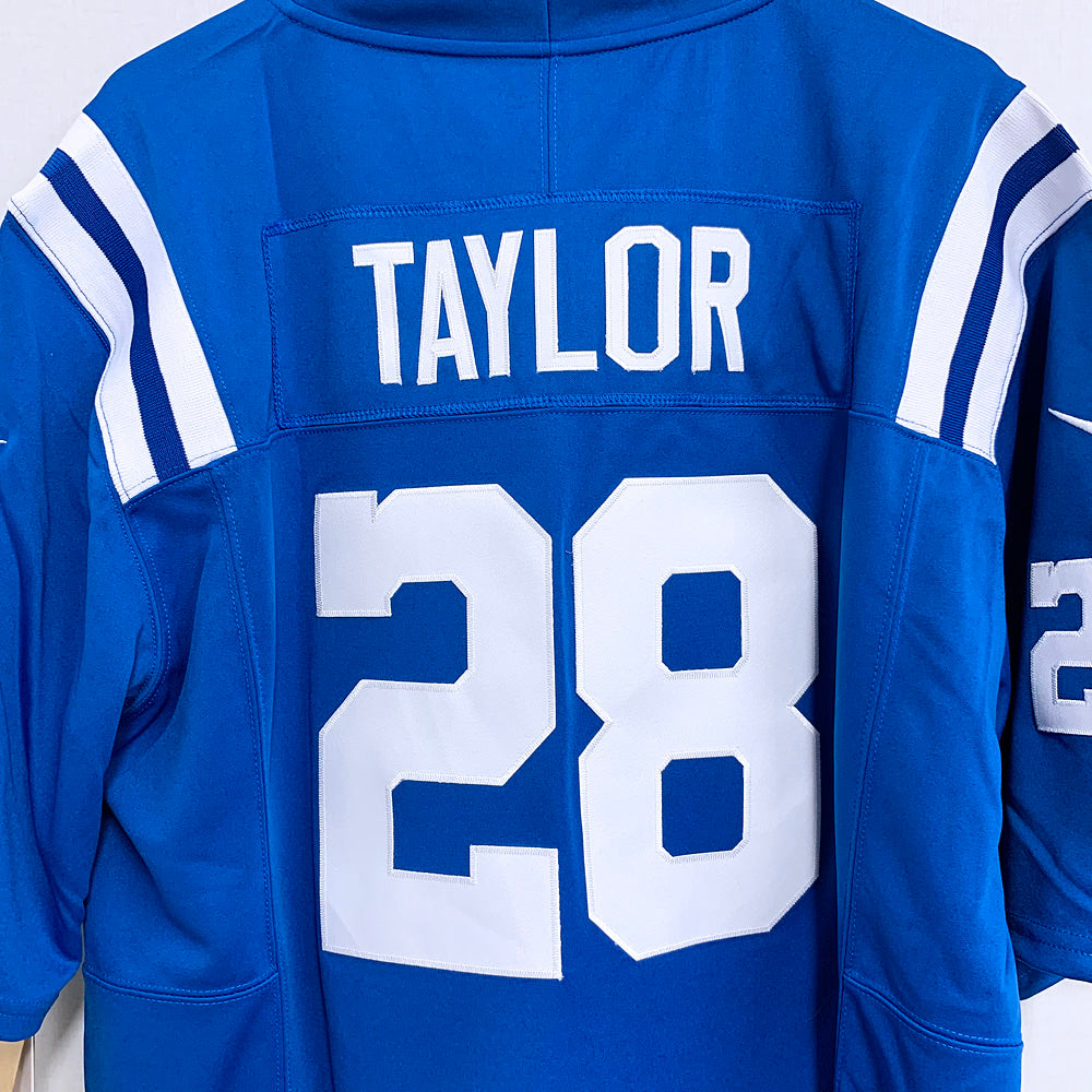 Men’s Indianapolis Colts #28 Jonathan Taylor Nike Royal Vapor F.U.S.E. Limited Jersey