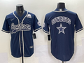 Men’s Dallas Cowboys navy team blank baseball jersey