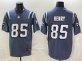 Men’s New England Patriots Hunter Henry #85 Storm Blue 2025 Rivalries Collection Limited Jersey