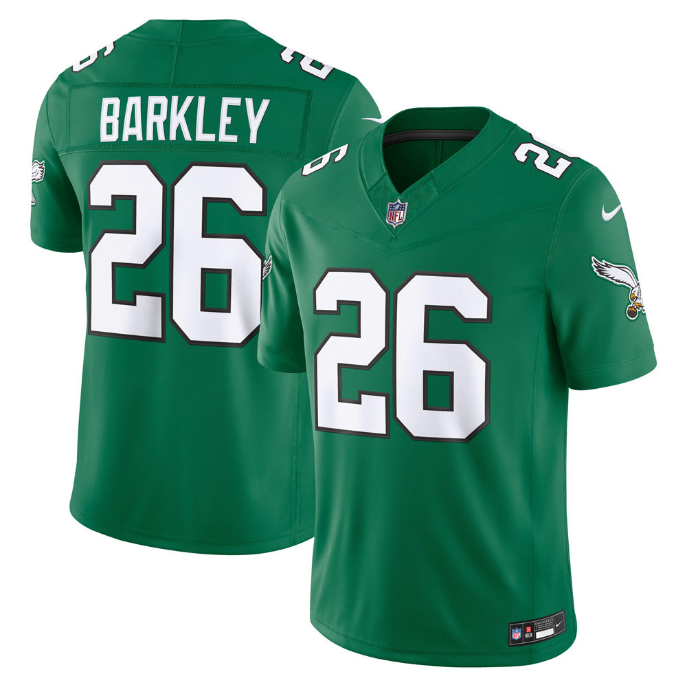 Men’s Philadelphia Eagles Saquon Barkley #26 Kelly Green Vapor F.U.S.E. Limited Jersey