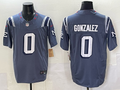 Men’s New England Patriots Christian Gonzalez #0 Storm Blue 2025 Rivalries Collection Limited Jersey