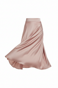 Sable Satin Midi Skirt