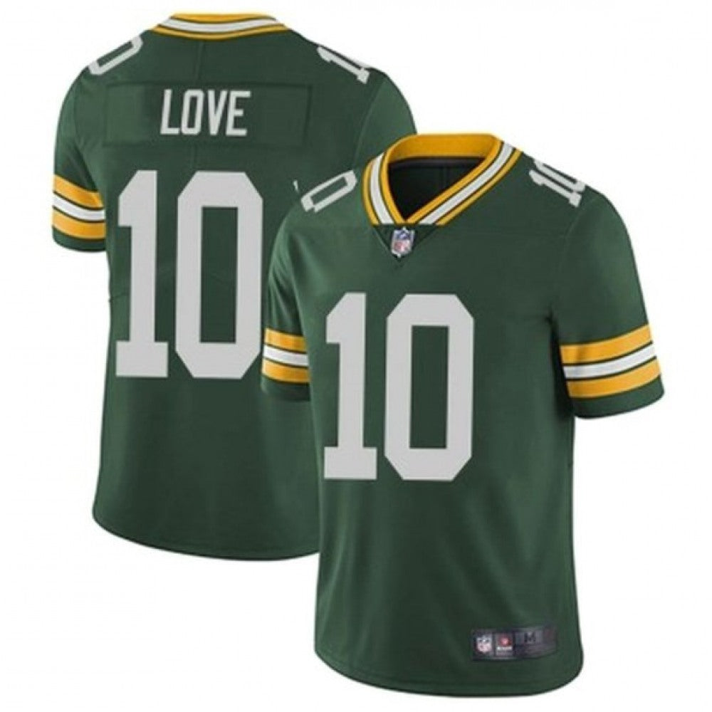 Men’s Green Bay Packers #10 Jordan Love Player Nike Green Vapor F.U.S.E. Limited