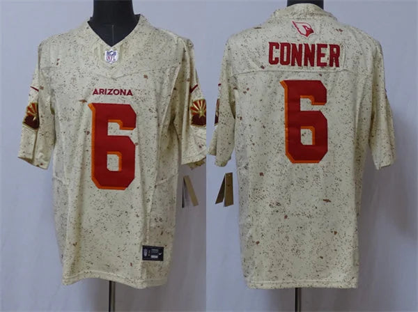 Men Arizona Cardinals #6 James Conner Sand 2025 Rivalries Collection Vapor F.U.S.E. Limited Jersey