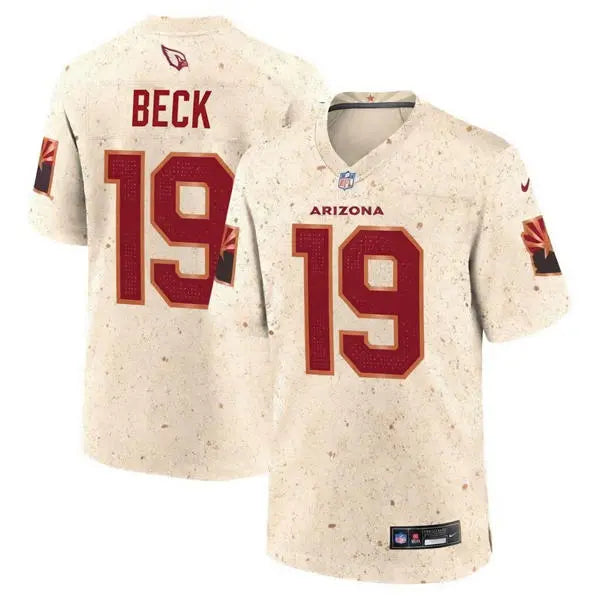 Mens Arizona Cardinals #19 Carson Beck  Natural 2025 Rivalries Collection Vapor F.U.S.E. Limited Jersey