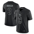 Men’s Arizona Cardinals #3 Budda Baker Black Reflective Limited Jersey