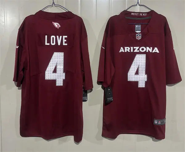 Mens Arizona Cardinals #4 Jeremiyah Love Nike Cardinal Vapor F.U.S.E. Limited Jersey