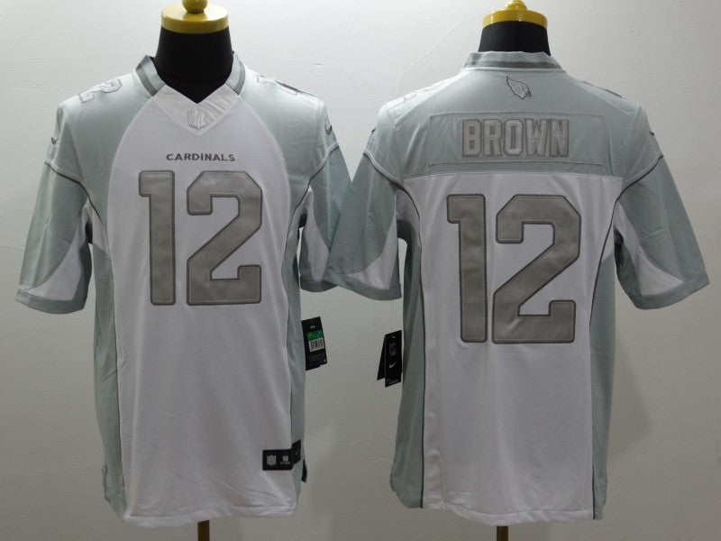 Men’s Arizona Cardinals John Brown #12 White Jersey