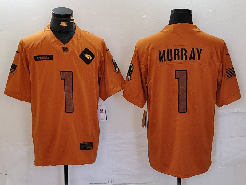 Men’s Arizona Cardinals Kyler Murray #1 Brown 2023 Salute To Service Limited Jersey