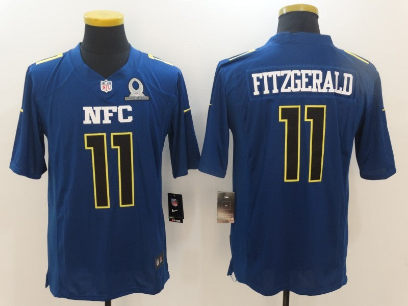Men’s Arizona Cardinals Larry Fitzgerald #11 Blue Jersey