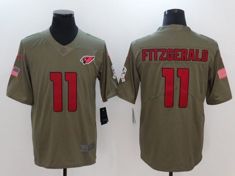 Men’s Arizona Cardinals Larry Fitzgerald #11 Brown Jersey