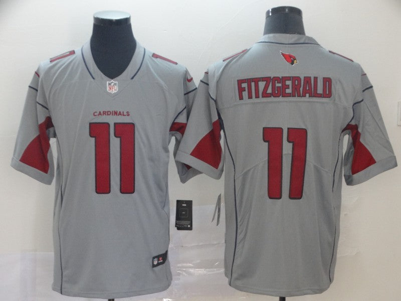 Men’s Arizona Cardinals Larry Fitzgerald #11 Gray Inverted Legend Jersey