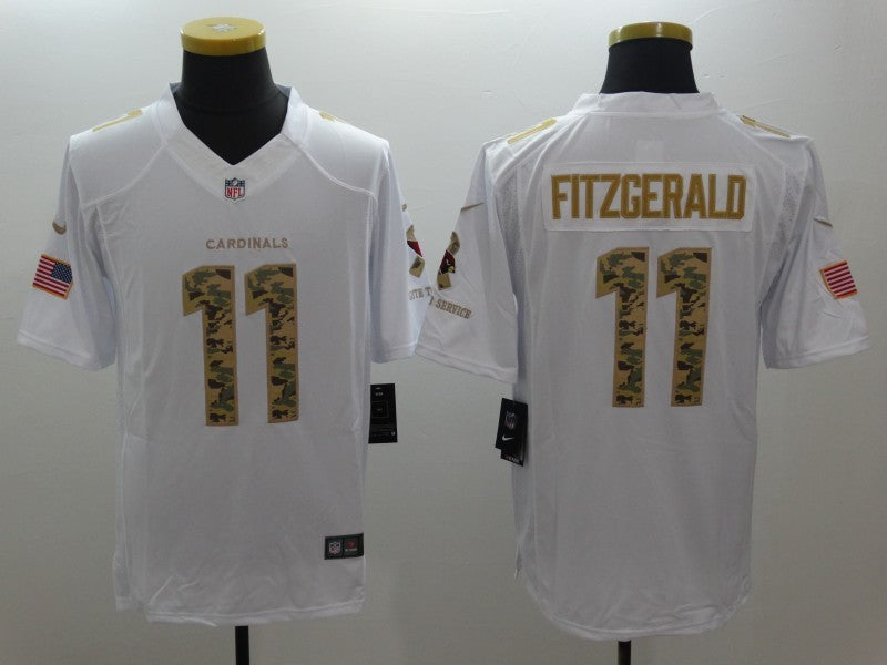 Men’s Arizona Cardinals Larry Fitzgerald #11 White Jersey