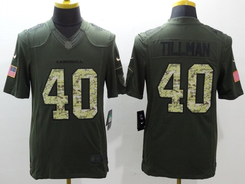 Men’s Arizona Cardinals Pat Tillman #40 Army Green Jersey
