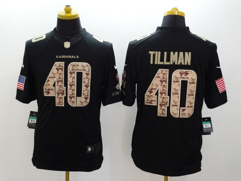 Men’s Arizona Cardinals Pat Tillman #40 Black Authentic Jersey