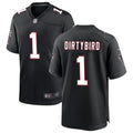 Men’s Atlanta Falcons #1 Dirty Birds Nike Black Throwback Limited Jersey