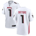 Men’s Atlanta Falcons #1 Dirty Birds Nike White Vapor F.U.S.E. Limited Jersey