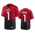 Men’s Atlanta Falcons #1 Jeff Okudah Nike Red 2nd Alternate Vapor Limited Jersey