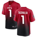 Men’s Atlanta Falcons #1 Tua Tagovailoa Nike Red Alternate Vapor F.U.S.E. Limited Jersey