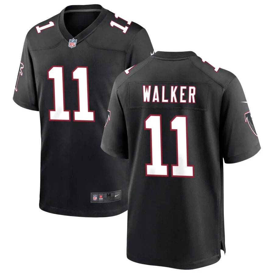Men’s Atlanta Falcons #11 Jalon Walker Nike Black Throwback Limited Jersey