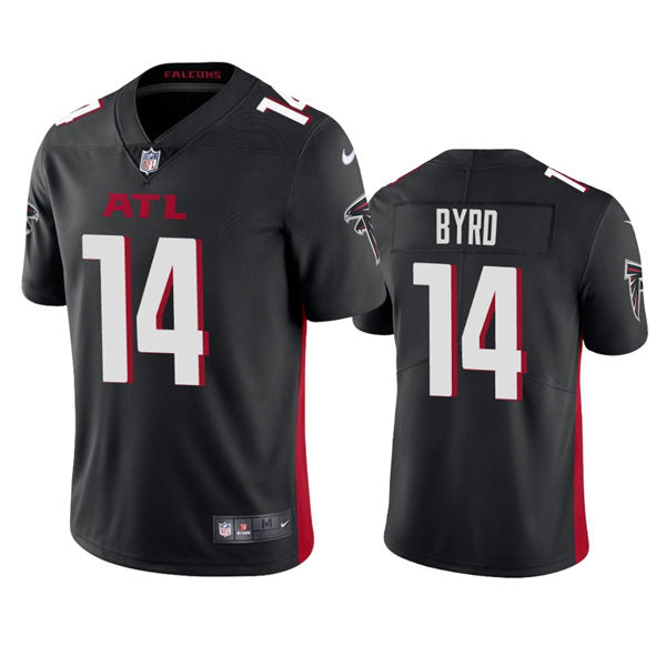 Men’s Atlanta Falcons #14 Damiere Byrd Nike Black Vapor Limited Jersey