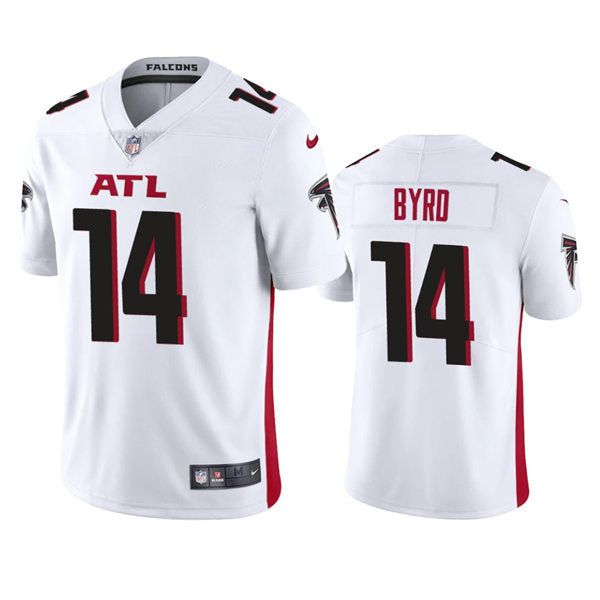 Men’s Atlanta Falcons #14 Damiere Byrd Nike White Vapor Limited Jersey