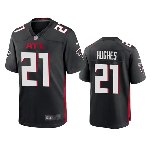 Men’s Atlanta Falcons #21 Mike Hughes Nike Black Vapor Limited Jersey(1)