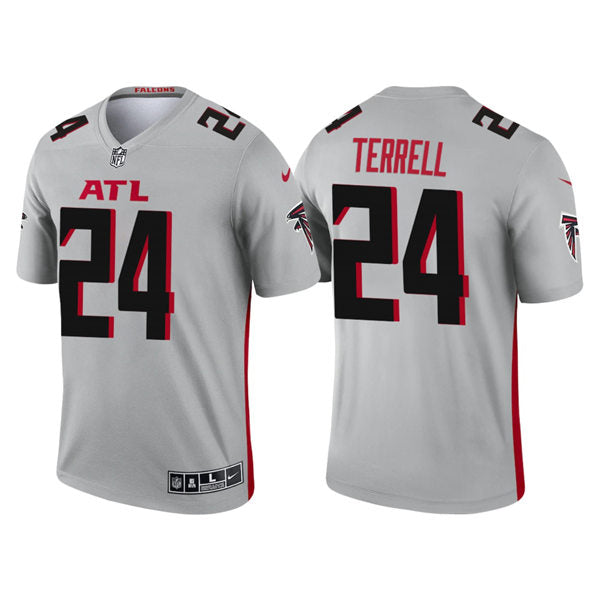 Men’s Atlanta Falcons #24 A.J. Terrell Nike Grey Inverted Legend Jersey