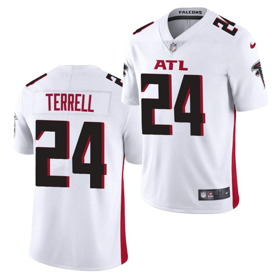 Men’s Atlanta Falcons #24 A.J. Terrell Nike White Vapor Football Jersey