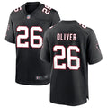 Men’s Atlanta Falcons #26 Isaiah Oliver Nike Black Throwback Limited Jersey