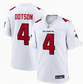 Men’s Atlanta Falcons #4 Jahan Dotson Nike 2026 White Vapor F.U.S.E. Limited Jersey
