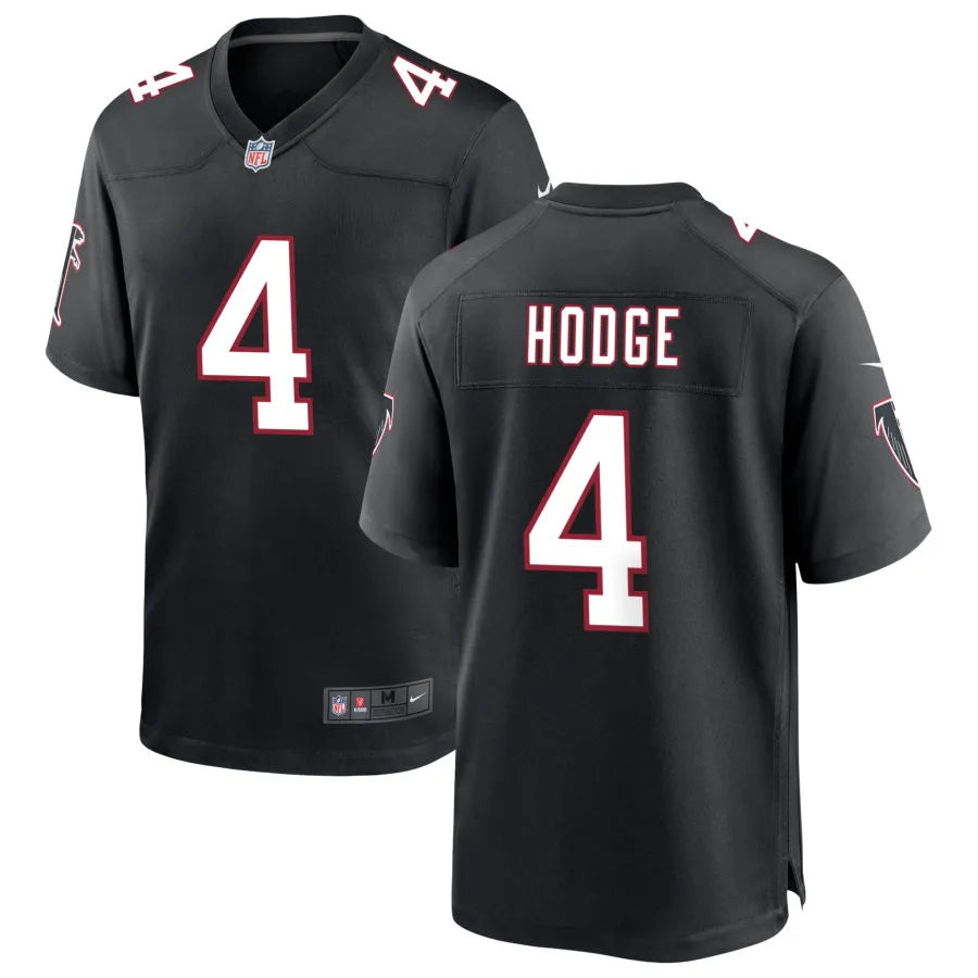 Men’s Atlanta Falcons #4 KhaDarel Hodge Nike Black Throwback Limited Jersey